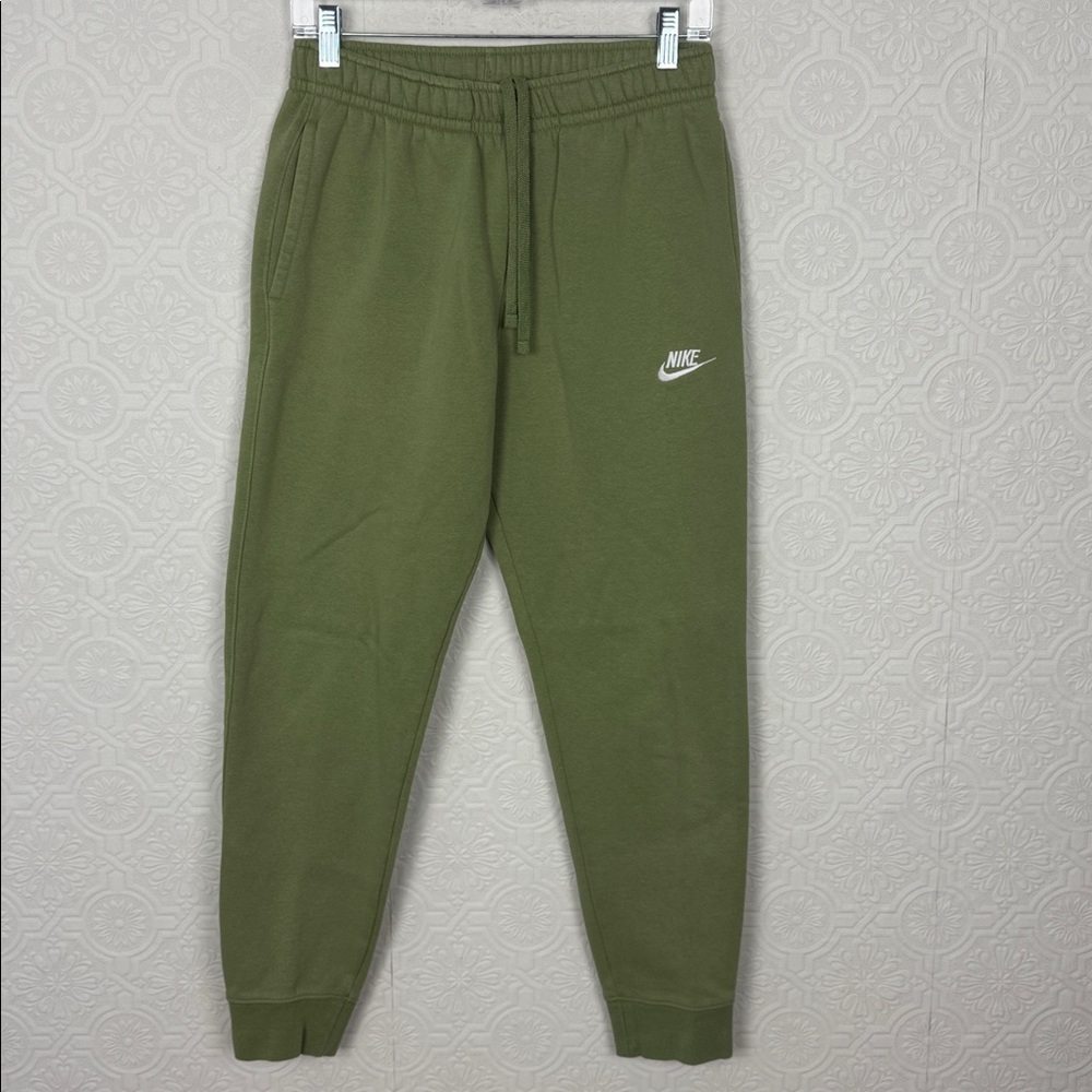 Nike Sportswear Club Sage Green Fleece Joggers Soft Warm Small Pants BV2671-334